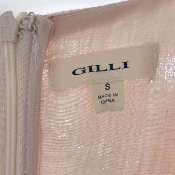 Gilli Blush Midi Length, Flutter Sleeve, Button Detail, Pockets, Waste Tie - Picture 7 of 7